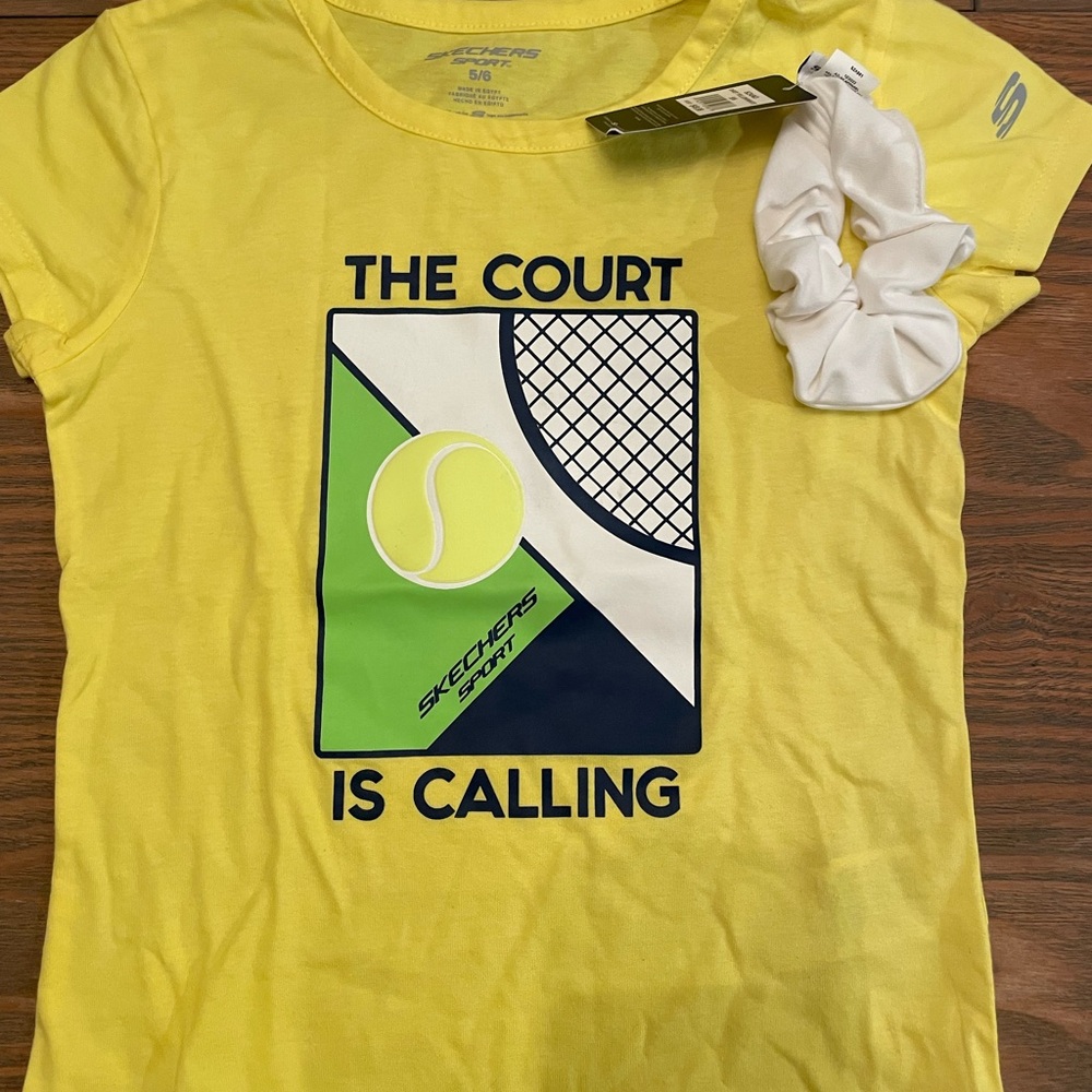 Skechers Yellow Tennis Graphic Tee